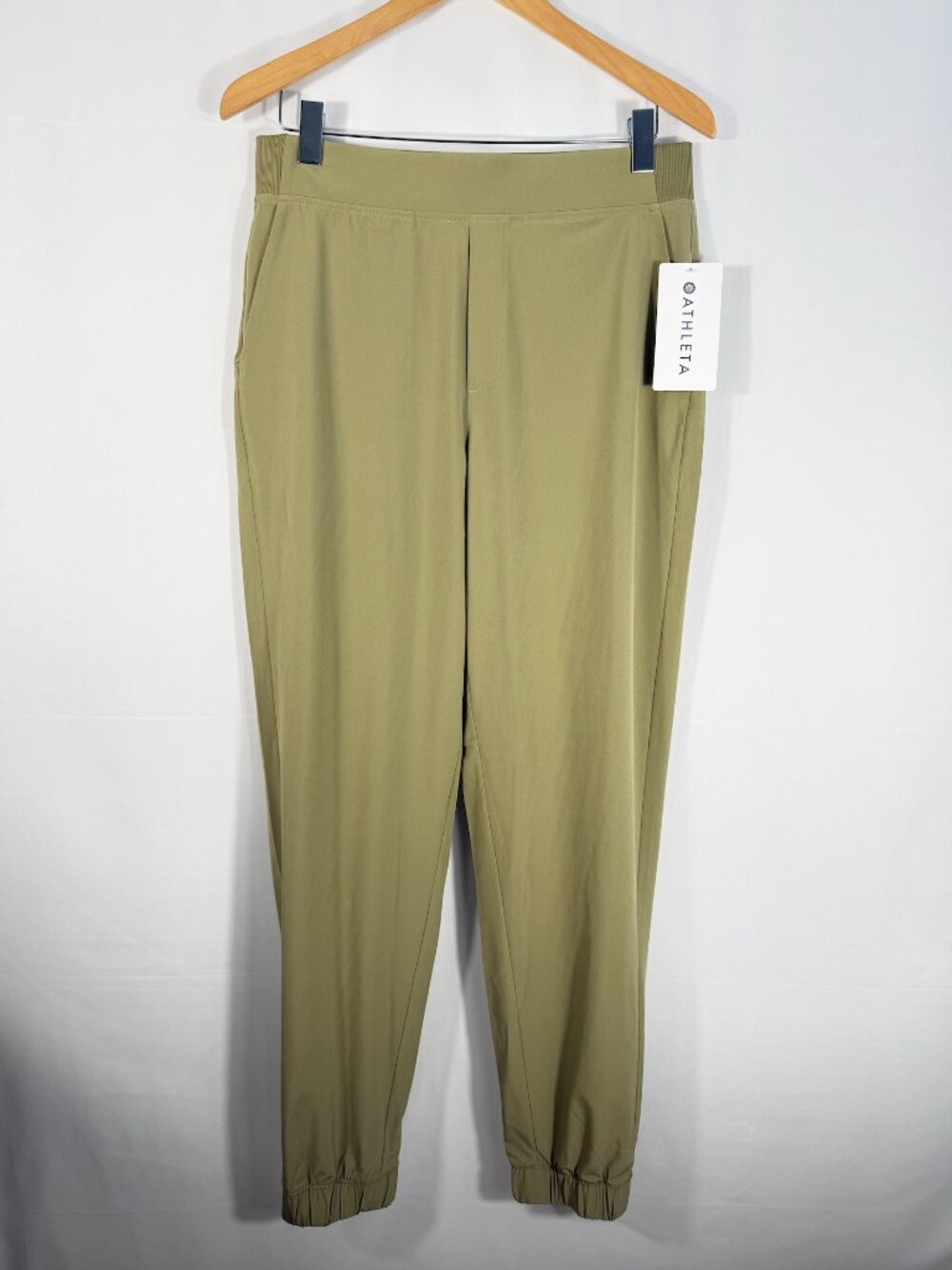Athleta Brooklyn Jogger Tan Size 10 NWT Women's Travel Work Pants